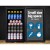 Devanti 98L Black Bar Fridge with Glass Door, Adjustable Shelves, LED Light, Lock, and Eco-Friendly Refrigerant