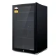 Devanti 98L Black Bar Fridge with Glass Door, Adjustable Shelves, LED Light, Lock, and Eco-Friendly Refrigerant