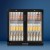 Devanti 198L Black Bar Fridge, Dual Glass Doors, LED Light, Adjustable Temp 2°C-10°C, Energy Efficient, Commercial Use