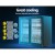 Devanti 198L Black Bar Fridge, Dual Glass Doors, LED Light, Adjustable Temp 2°C-10°C, Energy Efficient, Commercial Use