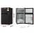 Devanti 80L Bar Fridge Mini Freezer, Black, Twin Temperature Zones, 6-Level Control, Energy Efficient, LED Light