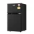 Devanti 80L Bar Fridge Mini Freezer, Black, Twin Temperature Zones, 6-Level Control, Energy Efficient, LED Light
