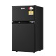 Devanti 80L Bar Fridge Mini Freezer, Black, Twin Temperature Zones, 6-Level Control, Energy Efficient, LED Light