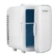 Glacio 13L Mini Fridge Portable Cooler/Warmer, Dual Power, Quiet, Tempered Glass, White, Ideal for Skincare & Snacks