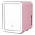 Glacio 4L Pink Mini Fridge: Skincare Beauty Cooler & Warmer with LED Mirror, Dual Power, Quiet & Portable Design