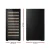 Devanti Wine Fridge Cooler, Metal, 66-Bottle Capacity, Black, 49.5x60x104cm, UV Glass, Digital Control, No-Frost