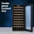 Devanti Wine Fridge Cooler, Metal, 66-Bottle Capacity, Black, 49.5x60x104cm, UV Glass, Digital Control, No-Frost