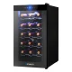 Devanti Wine Fridge Cooler, Thermoelectric, 18 Bottles, Black, 50L, Silent Operation, UV-Resistant Glass Door
