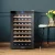 Devanti Wine Fridge Cooler, Wooden Shelves, 51-Bottle Capacity, Black, 56x49.5x83cm, UV-Resistant, Energy-Efficient