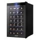 Devanti Wine Fridge Cooler, Thermoelectric, 28-Bottle Capacity, Black, 43x52x74.5cm, UV-Resistant, Silent Operation