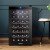 Devanti Wine Fridge Cooler, Thermoelectric, 28-Bottle Capacity, Black, 43x52x74.5cm, UV-Resistant, Silent Operation