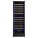 Devanti Dual Zone Wine Fridge Cooler 154 Bottle Capacity, Wooden Shelves, UV Glass Door, Digital Control, Black