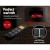 Devanti Electric Fireplace Fire Heater, Metal & Black Tempered Glass, 91x58cm, 2000W, Curved Design, Remote Control