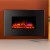 Devanti Electric Fireplace Fire Heater, Metal & Black Tempered Glass, 91x58cm, 2000W, Curved Design, Remote Control
