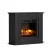 Devanti Electric Fireplace 2000W Black MDF Mantel with 3D Flame Effect, Remote Control, Timer & Thermostat