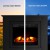 Devanti Electric Fireplace 2000W Black MDF Mantel with 3D Flame Effect, Remote Control, Timer & Thermostat