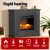 Devanti Electric Fireplace 2000W Black MDF Mantel with 3D Flame Effect, Remote Control, Timer & Thermostat
