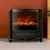 Devanti Electric Fireplace Heater, ABS & Metal, 34.5x20x36cm, Black, 2000W, Freestanding, 3D Flame, Timer,