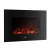 Devanti Electric Fireplace Heater, Metal & Tempered Glass, Black, 66cm x 44cm, 2000W, 3D Flame, Wall Mountable