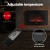 Devanti Electric Fireplace Heater, Metal & Tempered Glass, Black, 66cm x 44cm, 2000W, 3D Flame, Wall Mountable