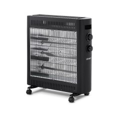 Devanti Infrared Heater, Quartz Elements, Black, 53x21x65cm, Portable & Eco-Friendly Radiant Heating Solution Devanti Infrared Heater, Quartz Elements, Black, 53x21x65cm, Portable & Eco-Friendly Radiant Heating Solution
