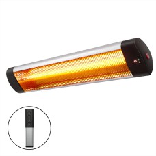 Devanti Electric Radiant Heater, Aluminium & Plastic, 105cm, Black/Silver, 3000W, Indoor/Outdoor, Remote Control Devanti Electric Radiant Heater, Aluminium & Plastic, 105cm, Black/Silver, 3000W, Indoor/Outdoor, Remote Control