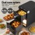 Devanti 11L Dual Zone Air Fryer Oven, Stainless Steel, 1700W, 2 x 5.5L Baskets, 13 Presets, Touch