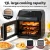 Devanti 13L Air Fryer Oven with 17 Programs, LCD Touch Display, 360° Hot Air, Stainless Steel, 2000W, Dishwasher Safe