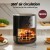 Devanti 4L Air Fryer 1500W Knob Control, 80-200°C Temp, 60-Min Timer, Non-Stick, Oil-Free, Black,