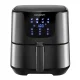 Devanti 7L Air Fryer - Black Stainless Steel, LCD Touch Control, Oil-Free Cooking, 8 Presets, 1700W Power