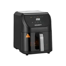 Devanti 5L Air Fryer, 1500W with LCD Touch, 8 Cooking Modes, Auto-Off, Timer, Non-Stick, 360° Airflow,