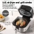 Devanti 5.5L Air Fryer & Grill Combo, 1500W, LCD Touch, Stainless Steel, 10 Presets, Non-Stick, Dishwasher Safe