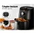 Devanti Air Fryer, Stainless Steel, 2.5L, Black/Silver, 1200W, Oil-Free Cooking, Knob Control, Easy Clean, Safe Design