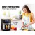 Devanti 6.5L Air Fryer with LCD Touch Panel, Clear Window, 1700W Power, Oil-Free Cooking, Dishwasher-Safe Components