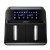 Devanti Air Fryer, Stainless Steel, 8L Dual Zone, Black & Silver, 1700W, Oil-Free Cooking, LCD Touch Control Panel