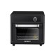 Devanti Air Fryer Oven, Stainless Steel, 20L, Black - LCD Touch, 12 Presets, Oil-Free Cooking, Bonus Accessories
