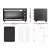 Devanti 45L Electric Convection Oven 1800W Stainless Steel Multi-Function Portable Oven with Rotisserie & Timer