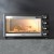 Devanti 60L Convection Oven Electric Fryer 2000W, Stainless Steel, Rotisserie, Timer, Portable, Black/Silver