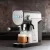Devanti 20 Bar Espresso Coffee Machine - Silver, 1360W, Space-Saving Design, Instant Heat, Milk Frother, 0.9L Tank