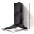 Devanti Range Hood, Powder-Coated Steel, 600mm, Black, 3-Speed, LED Lamp, Strong Suction, Removable Filters