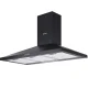 Devanti Range Hood, Black Powder-Coated Steel, 900mm, Wall Mounted, High Performance, 3-Speed, LED Lighting