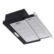 Devanti 600mm Stainless Steel Slide-Out Range Hood – High Performance, 2-Speed Motor, LED Light, 60cm, Black/Silver