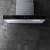 Devanti 60cm Range Hood: Black Glass, Wall-Mounted, 3-Speed Touch Control, LED Lights, High Suction, 5-Layer Filters