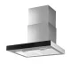 Devanti 60cm Range Hood: Black Glass, Wall-Mounted, 3-Speed Touch Control, LED Lights, High Suction, 5-Layer Filters