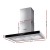 Devanti 900mm Range Hood - 90cm Wall Mounted, Black Tempered Glass, 3-Speed Touch Control, LED Lights, Strong Suction
