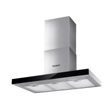 Devanti 900mm Range Hood - 90cm Wall Mounted, Black Tempered Glass, 3-Speed Touch Control, LED Lights, Strong Suction