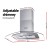 Devanti 900mm Wall Mounted Range Hood with Stainless Steel & Tempered Glass, 3-Speed, LED Lights & Filter Indicator