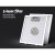 Devanti 900mm Wall Mounted Range Hood with Stainless Steel & Tempered Glass, 3-Speed, LED Lights & Filter Indicator