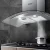 Devanti 900mm Wall Mounted Range Hood with Stainless Steel & Tempered Glass, 3-Speed, LED Lights & Filter Indicator