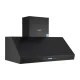 Devanti 1200mm Wall-Mounted BBQ Range Hood, Dual Motor, Black Stainless Steel, Remote & Touch Control, LED Lights